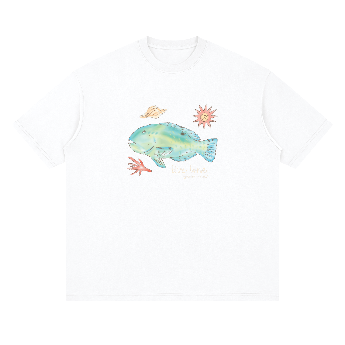 Ophelia Designs Blue Bone Oversized Tee BROWN