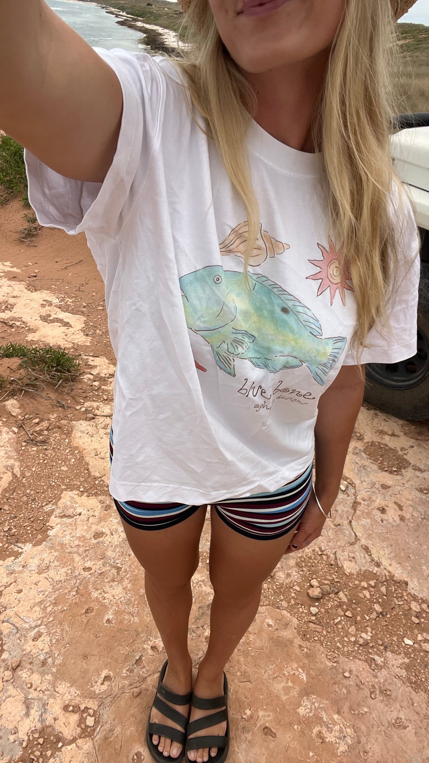 Ophelia Designs Blue Bone Boxy Tee BROWN