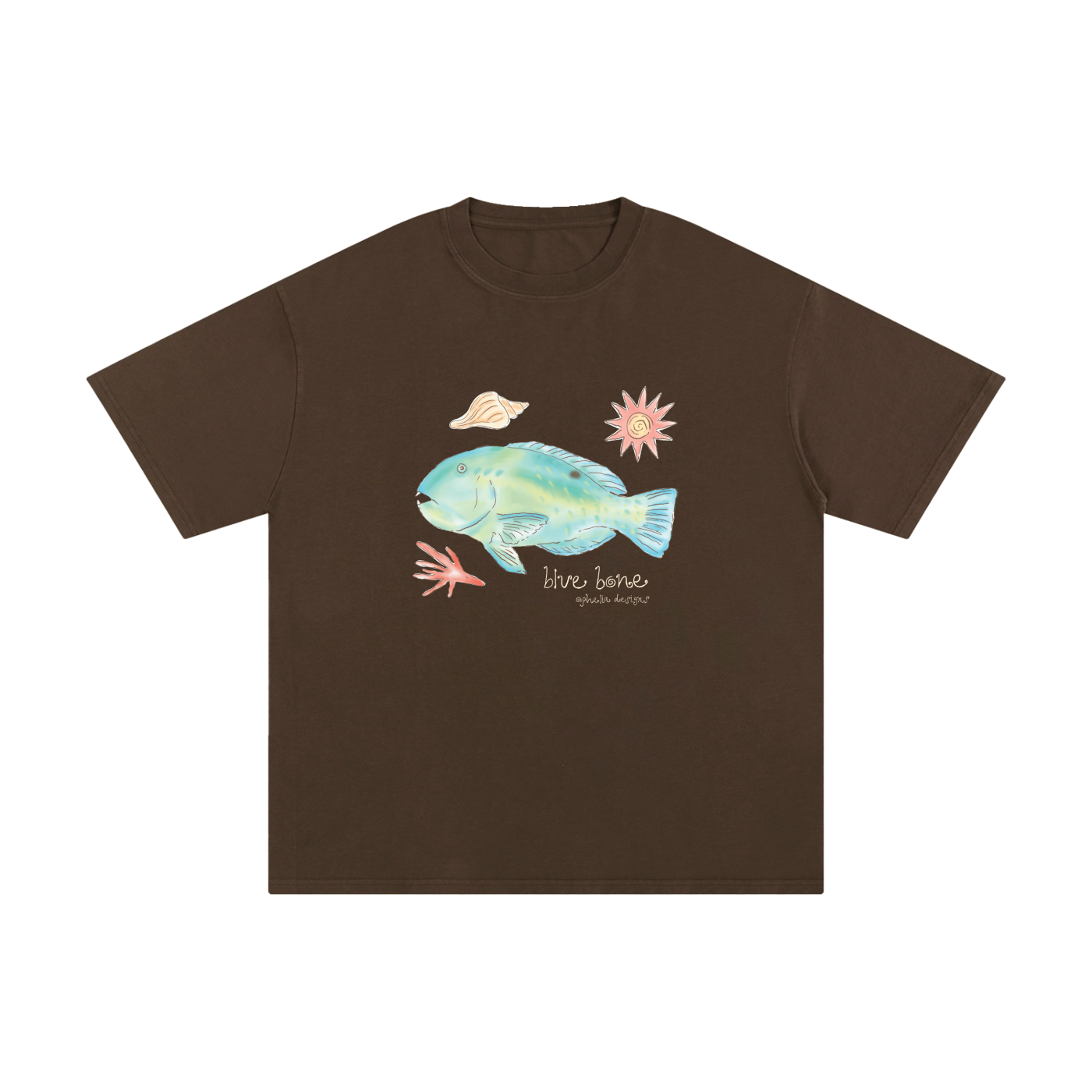 Ophelia Designs Blue Bone Boxy Tee BROWN